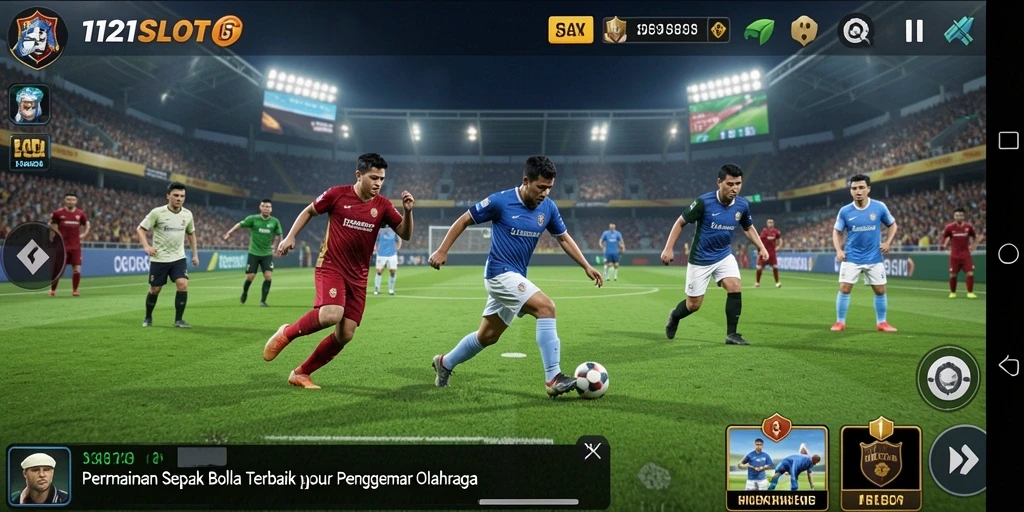 Tampilan gameplay sepak bola realistis di 1121SLOT.