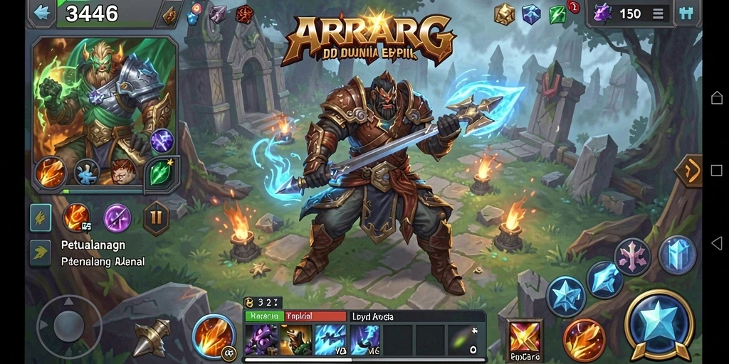 Screenshot utama 3446 menampilkan aksi dalam pertarungan ARPG.