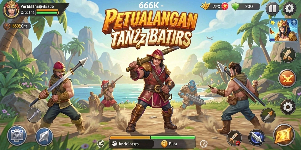 Tangkapan layar 66K menampilkan aksi gameplay Arcade yang mendebarkan dan interaktif.