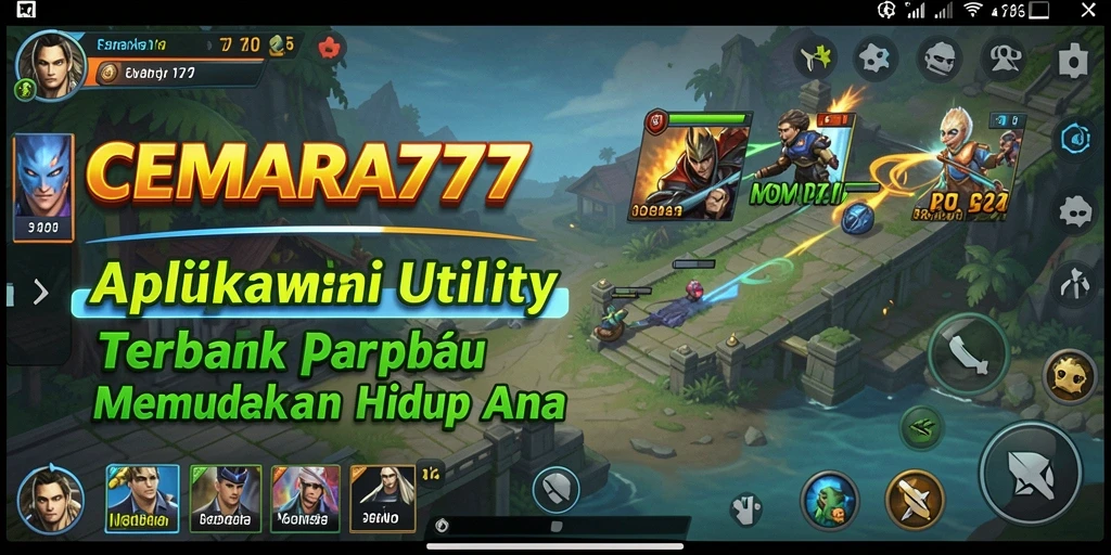 Tampilan utama CEMARA777 yang menampilkan fitur-fitur Utility.