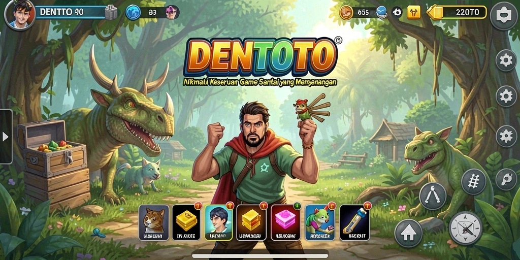 Screenshot DENTOTO menunjukkan gameplay yang seru dan interaktif.