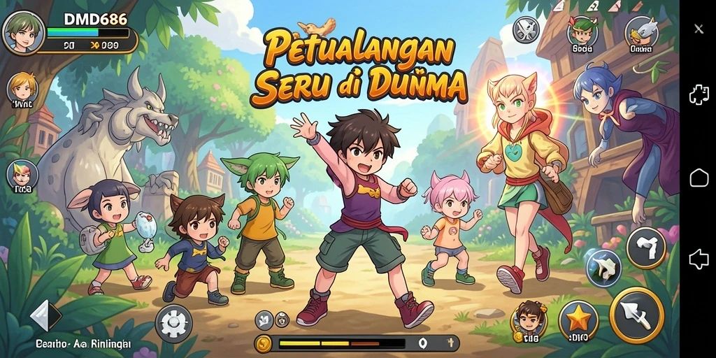 Gameplay seru di DMD686 dengan karakter Anime favorit.