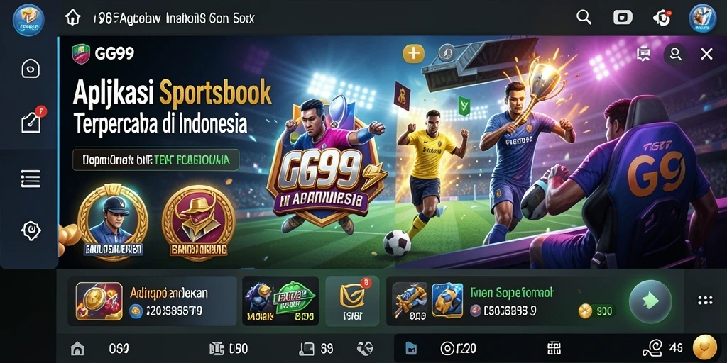 Screenshot GG99 menampilkan fitur taruhan olahraga yang dinamis dan menarik.