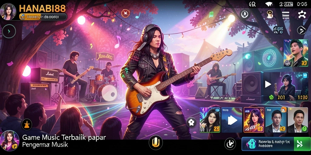 Gameplay menarik dengan berbagai lagu dan tantangan.