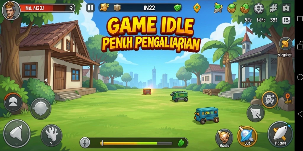 Tampilan gameplay IN22 yang menarik dan penuh warna.