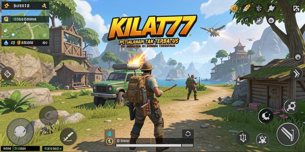 Screenshot menampilkan aksi seru petualangan di dunia terbuka KILAT77.
