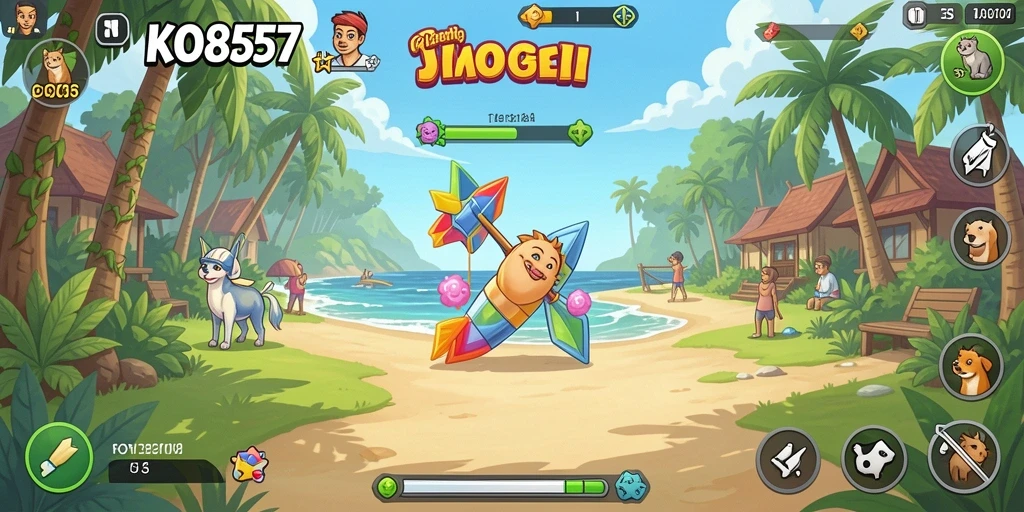 Tampilan gameplay KO857 yang menyenangkan dan menghibur.