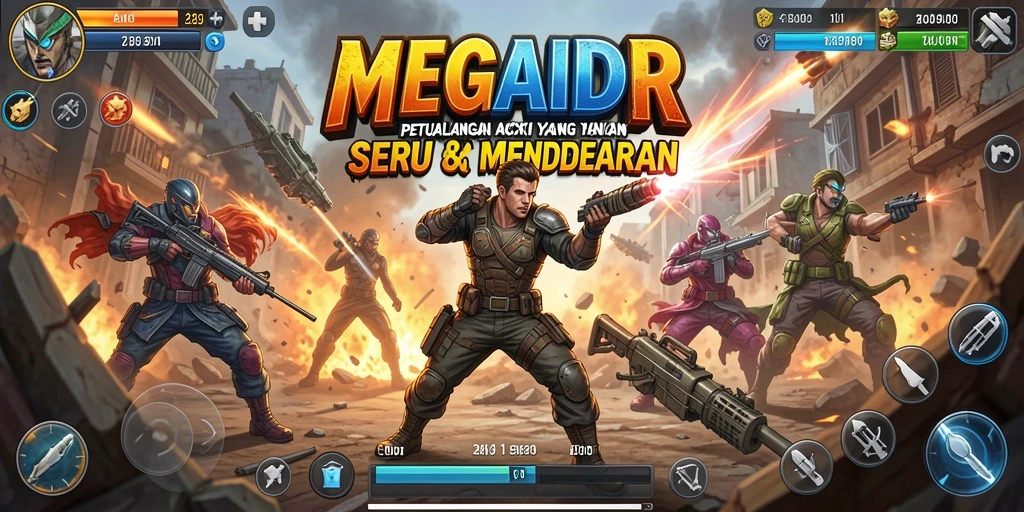 Tampilan gameplay seru dari MEGAIDR dengan aksi mendebarkan.
