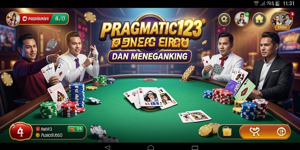 Screenshot PRAGMATIC123 menunjukkan gameplay poker yang seru dan kompetitif.