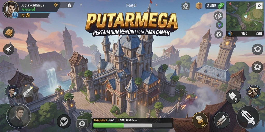 Screenshot menunjukkan aksi mendebarkan dari gameplay Tower Defense.