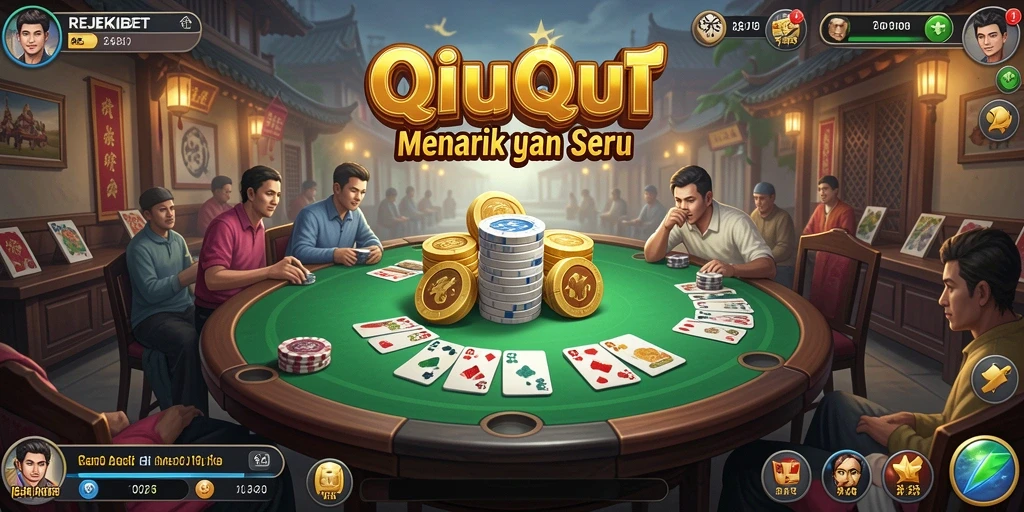 Screenshot permainan QiuQiu yang seru dan kompetitif.