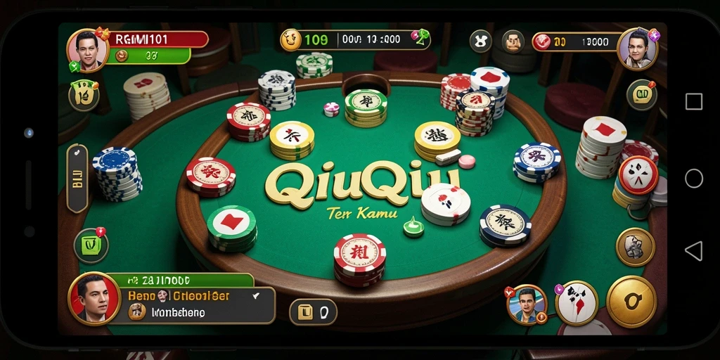 Screenshot gameplay REMI101 menampilkan aksi seru permainan QiuQiu.