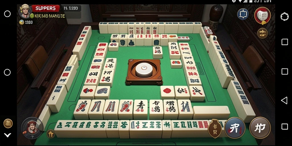 Tampilan menarik dari gameplay Mahjong di SUPER5.