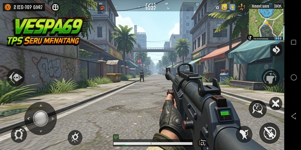 Tangkapan layar gameplay menampilkan aksi seru dalam VESPA69.