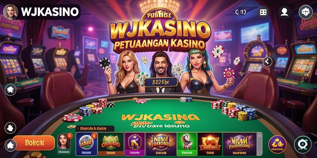 Tampilan gameplay seru di dalam dunia kasino yang penuh petualangan.