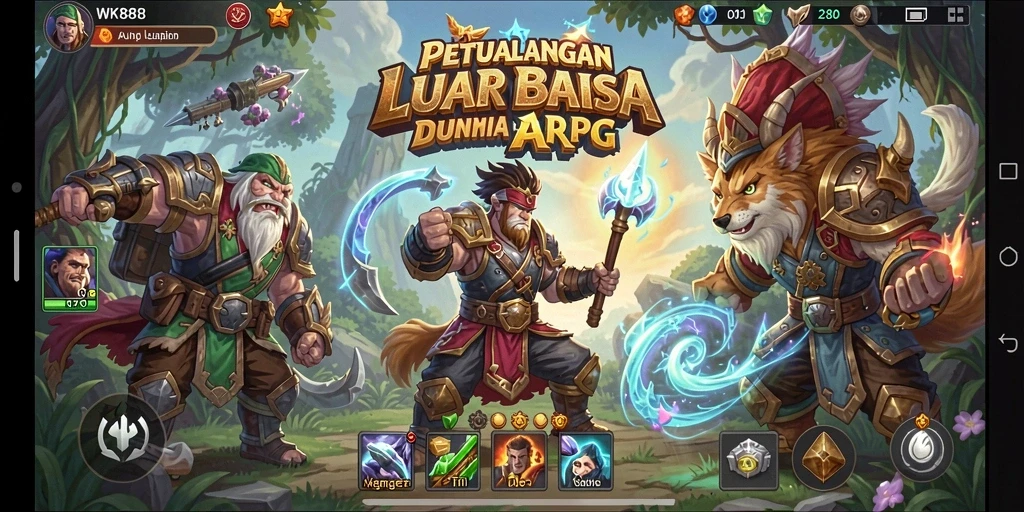 Tampilan gameplay seru di dunia fantasi ARPG.